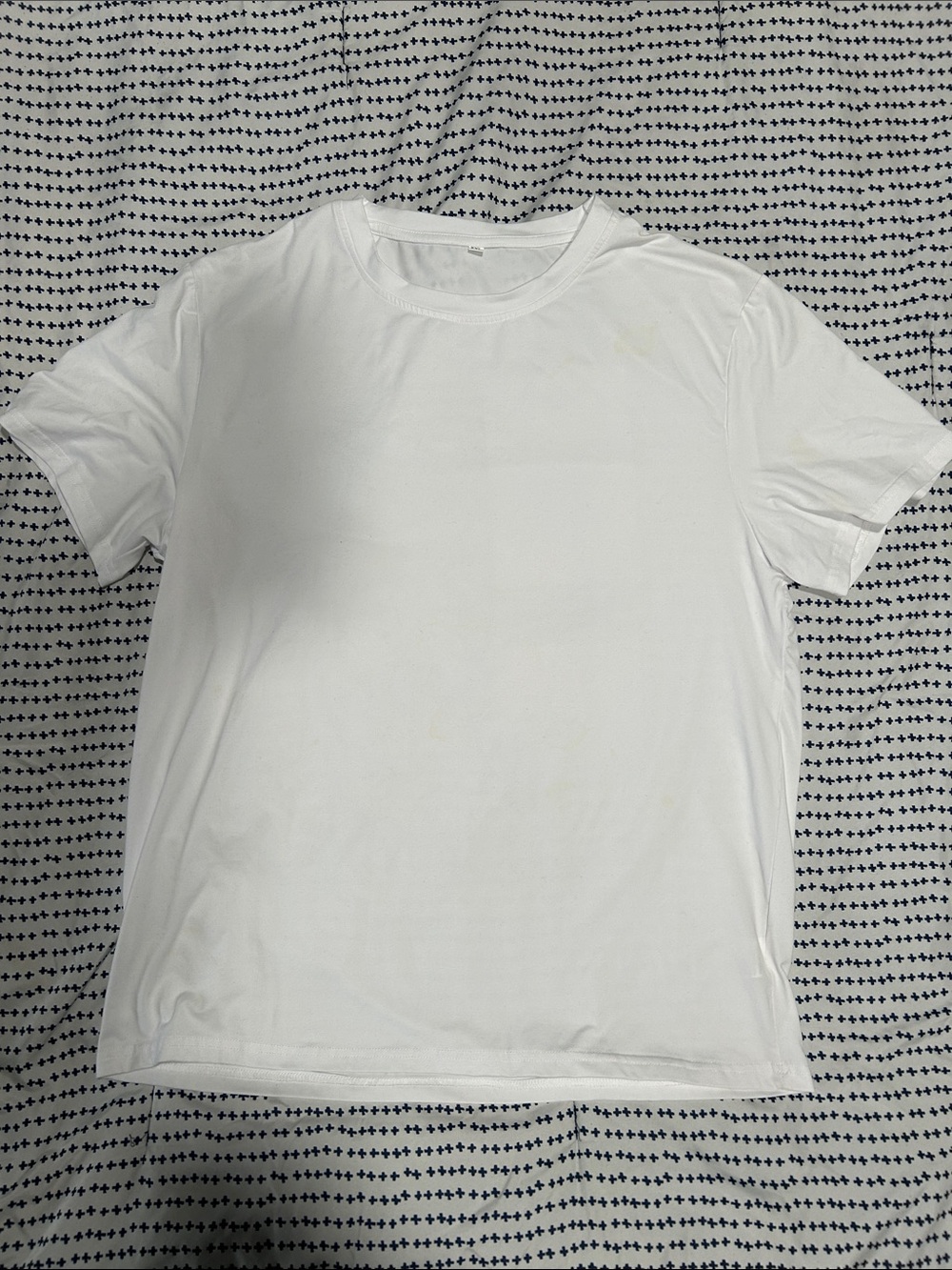 Classic White Crewneck Men’s T-Shirt With California Palm Tree Graphic on Back